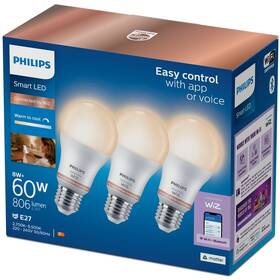 Chytrá žárovka Philips Smart LED 8 W, E27, Tunable White, 3 ks (929002383536)