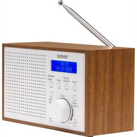 Radiopřijímač s DAB+ Denver DAB-46 WHITE bílá barva
