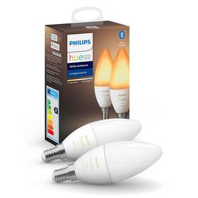 Chytrá žárovka Philips Hue Bluetooth, 6W, E14, White Ambiance, 2ks (8719514356733)
