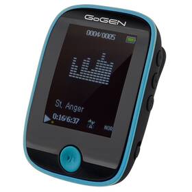 MP3 přehrávač GoGEN MXM 421 GB8 BT černý/modrý - s kosmetickou vadou - 12 měsíců záruka