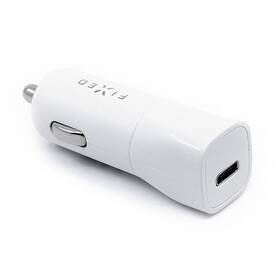 Adaptér do auta FIXED USB-C PD 18W (FIXCC18-C-WH) bílý