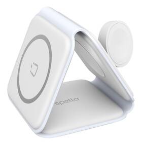 Bezdrátová nabíječka Spello by Epico 3v1 Portable Wireless, skládací bílá - rozbaleno - 24 měsíců záruka