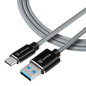 Kabel Tactical Fast Rope Aramid USB-A/USB-C 0,3 m šedý