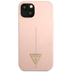 Kryt na mobil Guess Line Triangle na Apple iPhone 13 (GUHCP13MSLTGP) růžový