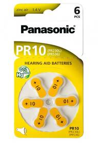 Baterie do naslouchadel Panasonic PR10, blistr 6ks (PR-230(10)/6LB)