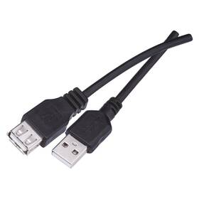 Kabel EMOS USB, 2m, prodlužovací černý