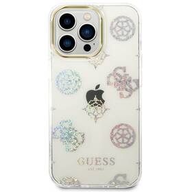 Kryt na mobil Guess Peony Glitter na Apple iPhone 14 Pro Max (GUHCP14XHTPPTH) bílý