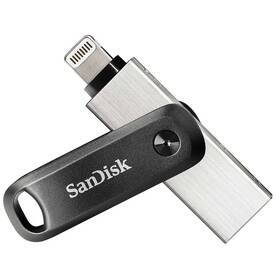 USB Flash SanDisk iXpand Drive Go 128GB, USB 3.0/Lightning (SDIX60N-128G-GN6NE) černý/stříbrný