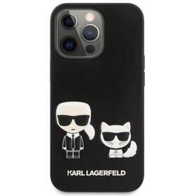 Kryt na mobil Karl Lagerfeld and Choupette Leather na Apple iPhone 13 Pro (KLHCP13LPCUSKCBK) černé