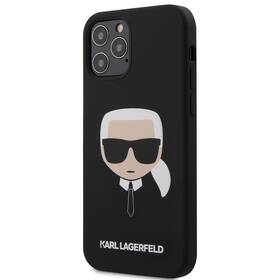 Kryt na mobil Karl Lagerfeld Head na Apple iPhone 12/12 Pro (KLHCP12MSLKHBK) černý