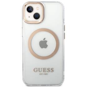 Kryt na mobil Guess Translucent MagSafe na Apple iPhone 14 (GUHMP14SHTRMD) zlatý