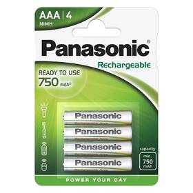 Baterie nabíjecí Panasonic Evolta AAA, 750 mAh, Ni-MH, blistr 4ks (HHR-4MVE/4BP)