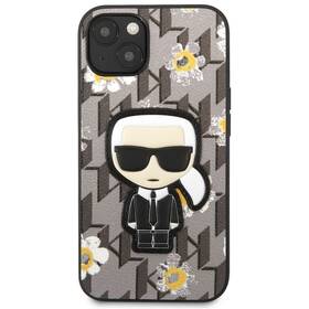 Kryt na mobil Karl Lagerfeld Ikonik Flower na Apple iPhone 13 (KLHCP13MPMNFIK1) šedý