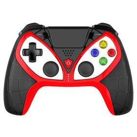 Gamepad iPega Spiderman P4012A s touchpadem pro PS4/PS3/Android/iOS/Windows (PG-P4012A) černý/červený