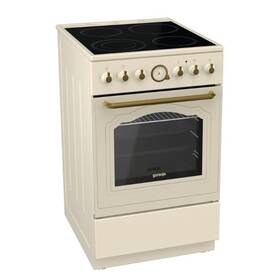 Sklokeramický sporák Gorenje Retro ECS5250CLI Entry steam béžový