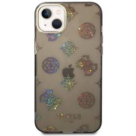 Kryt na mobil Guess Peony Glitter na Apple iPhone 14 Plus (GUHCP14MHTPPTK) černý