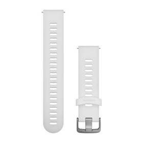 Řemínek Garmin Quick Release 20mm, silikonový bílý, stříbrná přezka (010-11251-1P)