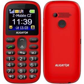 Mobilní telefon Aligator A510 Senior (A510RB) černý/červený