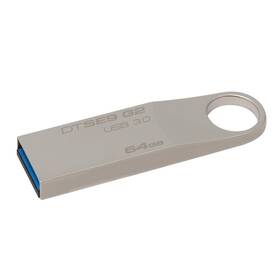 USB Flash Kingston DataTraveler SE9 G2 Premium 64GB (KE-U9164-9DX) šedý/kovový