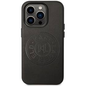 Kryt na mobil Karl Lagerfeld Leather Perforated Logo na Apple iPhone 14 Pro Max (KLHCP14XFWHK) černý