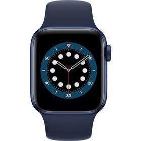 Chytré hodinky Apple Watch Series 6 GPS 44mm pouzdro z modrého hliníku - námořnicky tmavomodrý sportovní náramek (M00J3HC/A)
