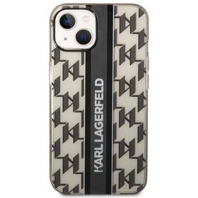 Kryt na mobil Karl Lagerfeld Monogram Vertical Stripe na Apple iPhone 14 Plus (KLHCP14MHKLSPCK) černý