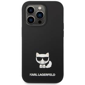 Kryt na mobil Karl Lagerfeld Liquid Silicone Choupette na Apple iPhone 14 Pro (KLHCP14LSLCTBK) černý