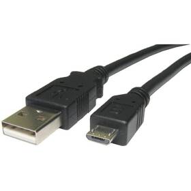 Kabel AQ Micro USB - USB 2.0 A kabel, M/ M, 1,8 m (xaqcc64018) černý