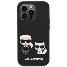 Kryt na mobil Karl Lagerfeld MagSafe Liquid Silicone Karl and Choupette na Apple iPhone 14 Pro Max (KLHMP14XSSKCK) černý