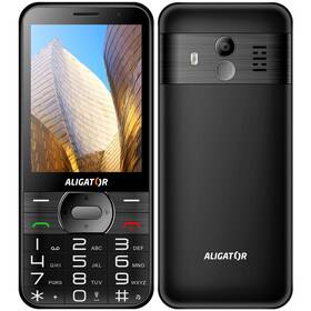 Mobilní telefon Aligator A900 Senior + nabíjecí stojánek (A900B) černý
