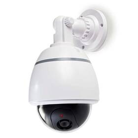 Maketa zabezpečovací kamery Nedis s blikající LED, dome, IP44, venkovní (DUMCD50WT)