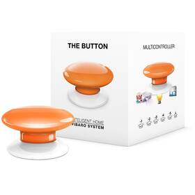 Tlačítko Fibaro Button, Z-Wave Plus (FIB-FGPB-108-ZW5) oranžové