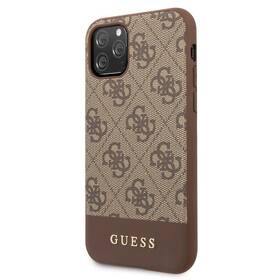 Kryt na mobil Guess 4G Stripe na iPhone 11 (GUHCN61G4GLBR) hnědý