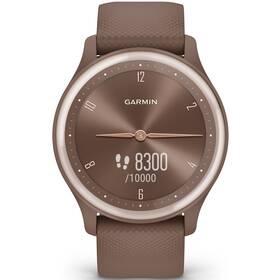 Chytré hodinky Garmin vívomove Sport - Peach Gold/Cocoa Silicone Band (010-02566-02)