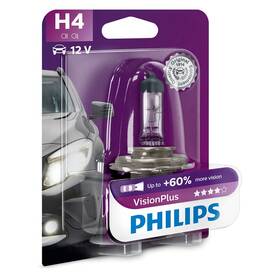 Autožárovka Philips VisionPlus H4, 1ks (12342VPB1)