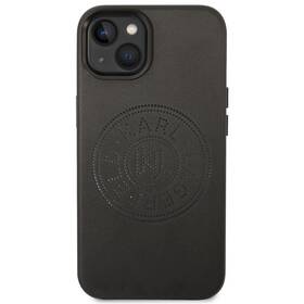 Kryt na mobil Karl Lagerfeld Leather Perforated Logo na Apple iPhone 14 (KLHCP14SFWHK) černý