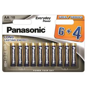 Baterie alkalická Panasonic Everyday Power AA, LR06, blistr 6+4ks (LR6EPS/10BW 6+4F)