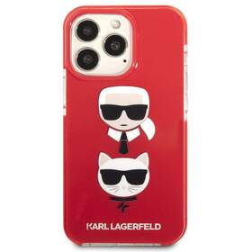 Kryt na mobil Karl Lagerfeld Karl and Choupette Heads na Apple iPhone 13 Pro (KLHCP13LTPE2TR) červený