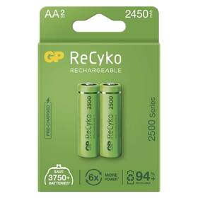 Baterie nabíjecí GP ReCyko, HR06, AA, 2450mAh, NiMH, krabička 2ks (B2125)