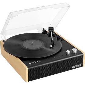 Gramofon Victrola VTA-72 černý/dřevo - rozbaleno - 24 měsíců záruka