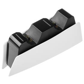 Dokovací stanice FIXED pro dva bezdrátové ovladače DualSense PlayStation 5 (FIXPS5-DCC-BW) černá/bílá