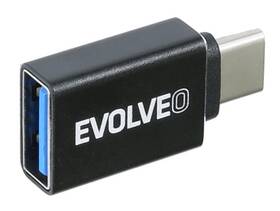 Redukce Evolveo USB/USB-C (ADAPTER-USB-C-USB-A) černá