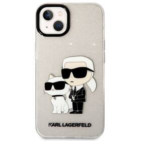 Kryt na mobil Karl Lagerfeld IML Glitter Karl and Choupette NFT na Apple iPhone 13 (KLHCP13MHNKCTGT) průhledný