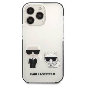 Kryt na mobil Karl Lagerfeld Karl and Choupette na Apple iPhone 13 Pro (KLHCP13LTPEKCW) bílý