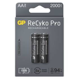 Baterie nabíjecí GP ReCyko Pro, HR06, AA, 2000mAh, NiMH, krabička 2ks (B2220)