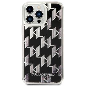 Kryt na mobil Karl Lagerfeld Monogram Liquid Glitter na Apple iPhone 14 Pro Max (KLHCP14XLMNMK) černý