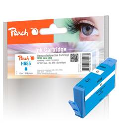 Inkoustová náplň Peach HP CZ110AE, No. 655, 12 ml (319269) modrá
