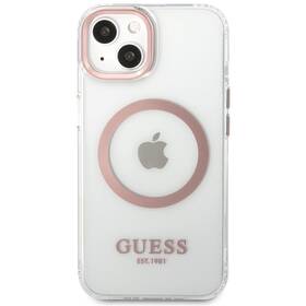 Kryt na mobil Guess Translucent MagSafe na Apple iPhone 13 (GUHMP13MHTRMP) růžový