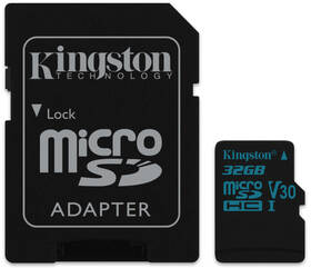 Paměťová karta Kingston Canvas Go! MicroSDHC 32GB UHS-I U3 (90R/45W) + adapter (SDCG2/32GB)