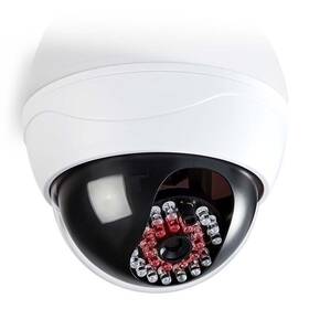 Maketa zabezpečovací kamery Nedis s infračervenou LED, dome, IP44, venkovní i vnitřní (DUMCD20WT)